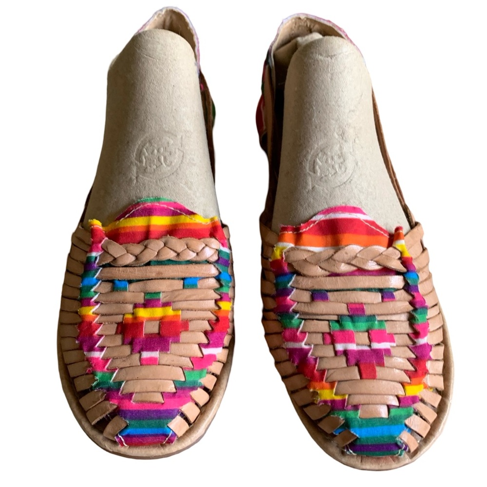 Rogers Huarache Sandal Hippie Boho Colorful Leather Sandles Size 9